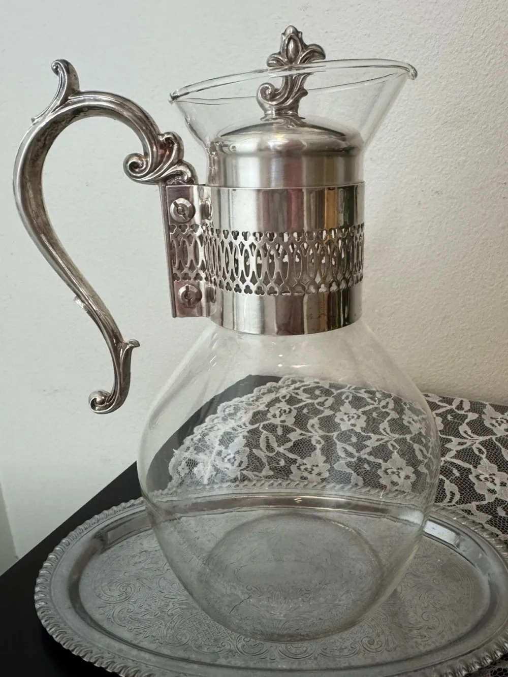 Vintage Corning Silver Plated Coffee Carafe